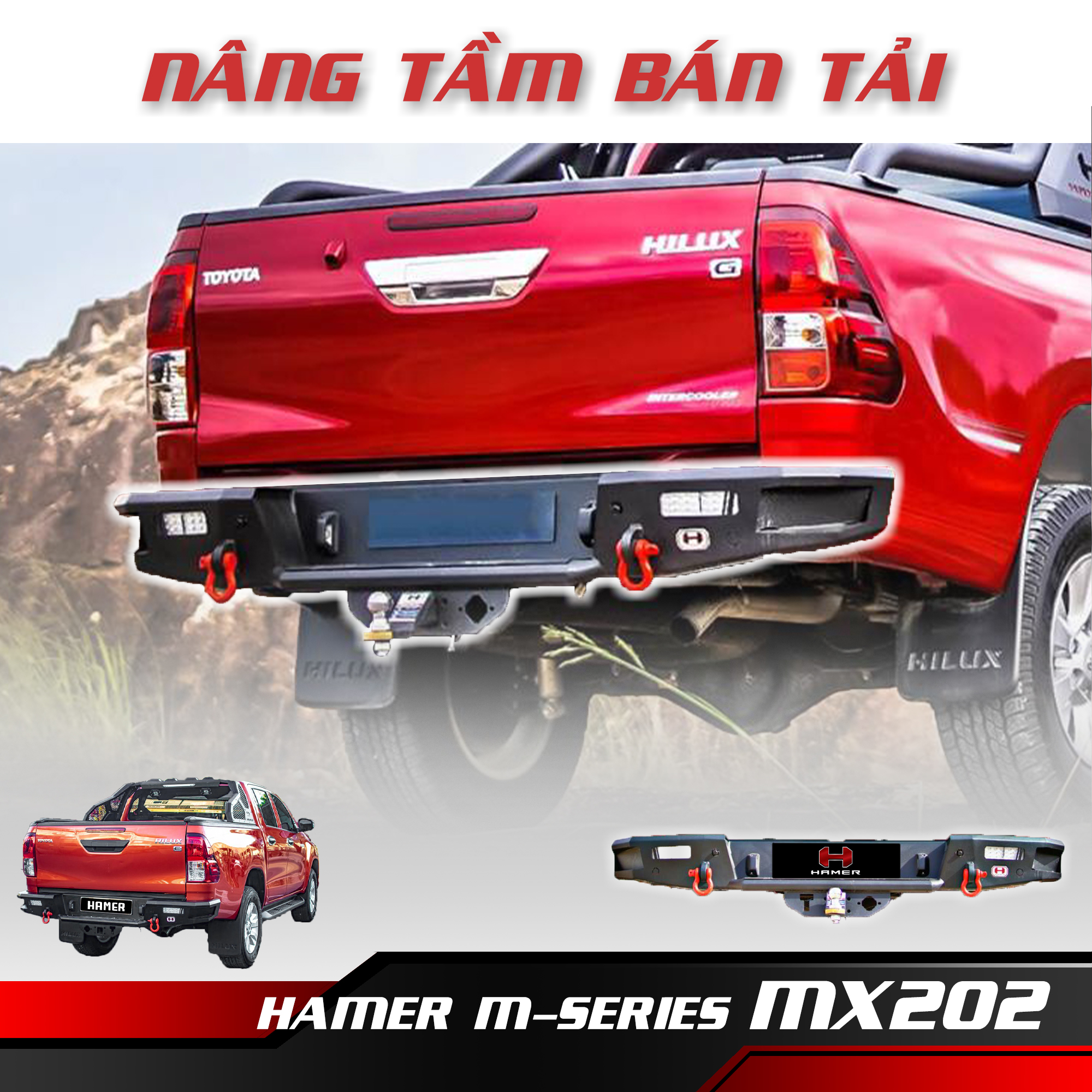 HAMER M-SERIES MX202 CHO BÁN TẢI TOYOTA HILUX REVO & ROCCO (2015+)