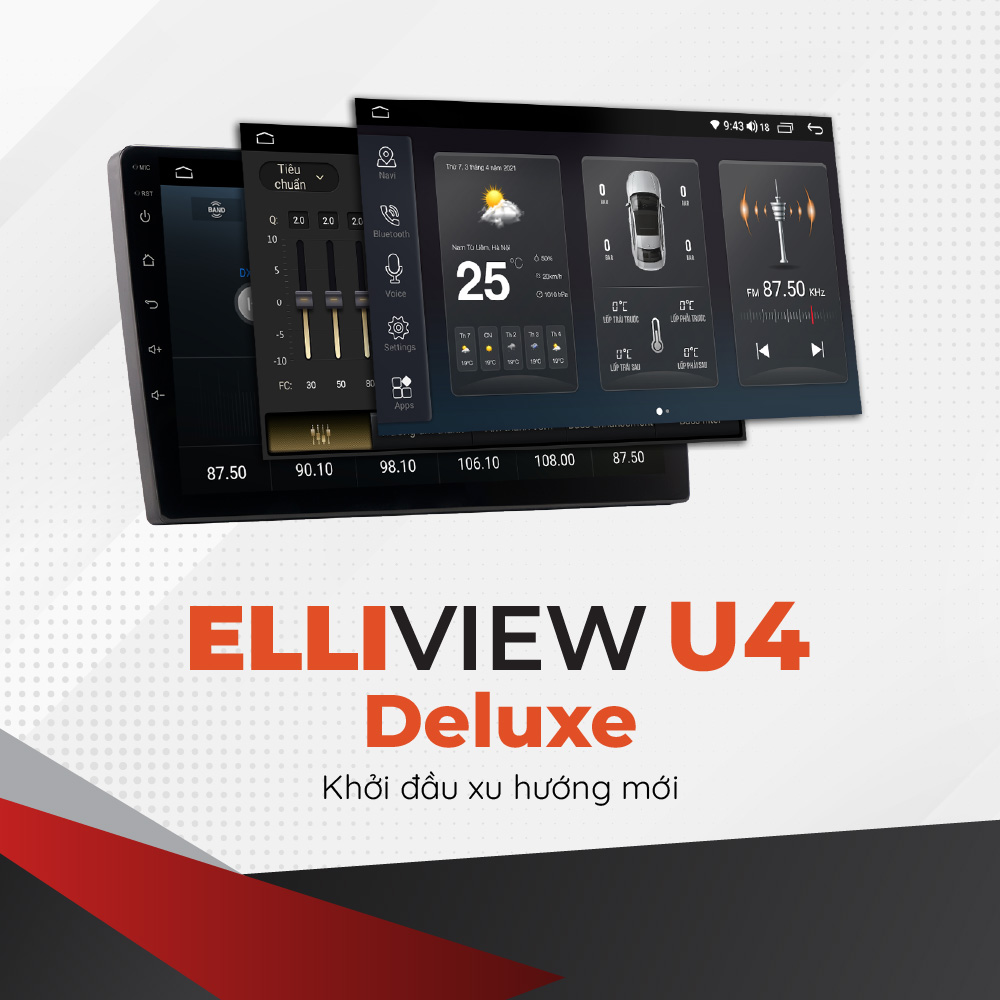Màn Hình Elliview U4 Deluxe | Màn Hình Android ICAR Thông Minh