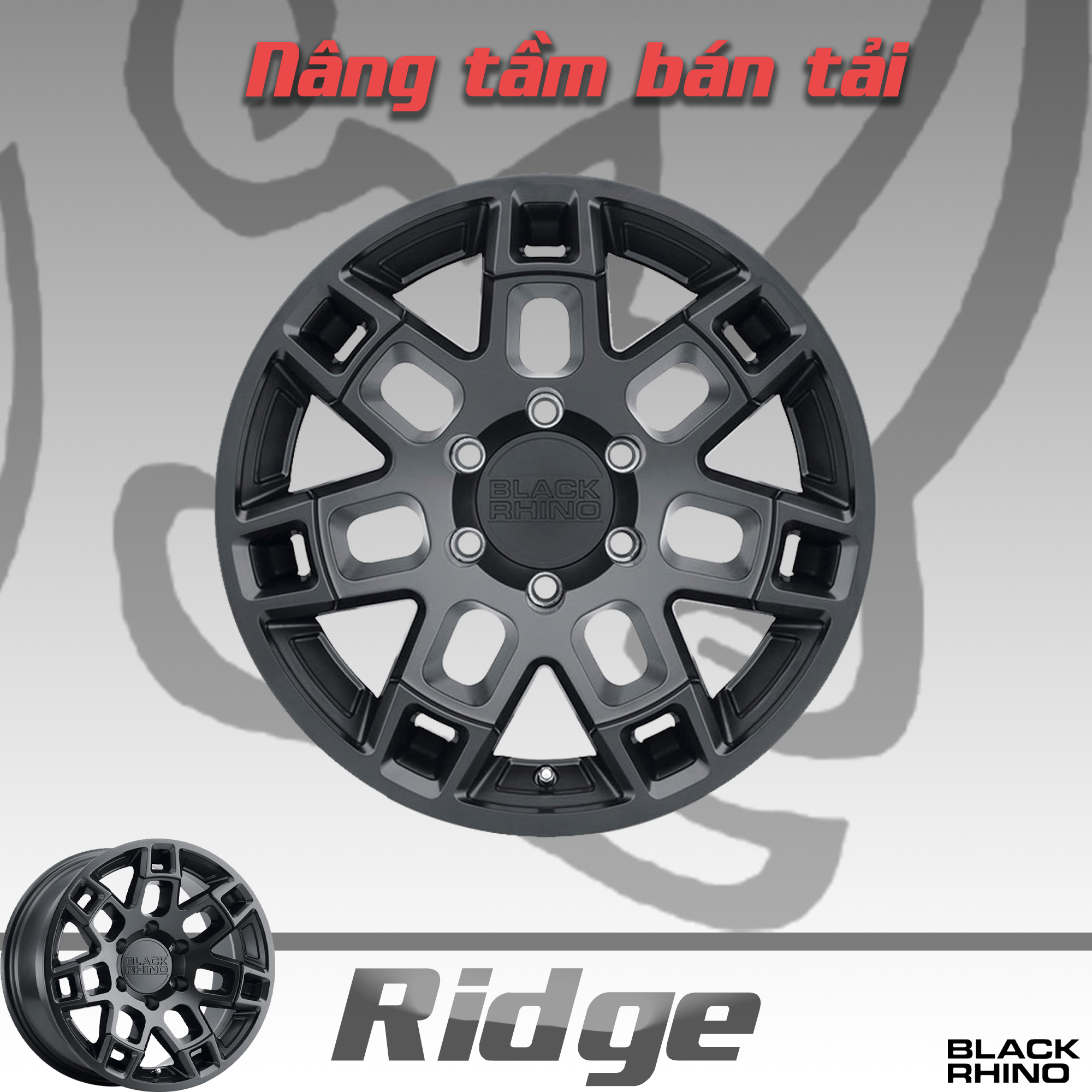 Mâm Black Rhino Ridge 17 inch