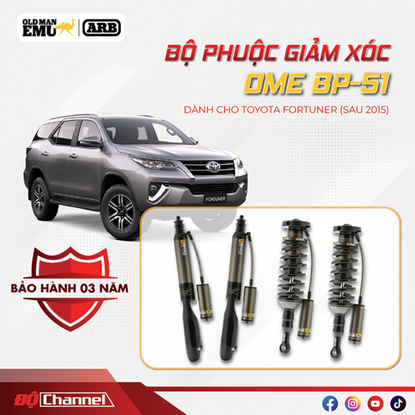 Phuộc BP51 Toyota Fortuner Sau 2015