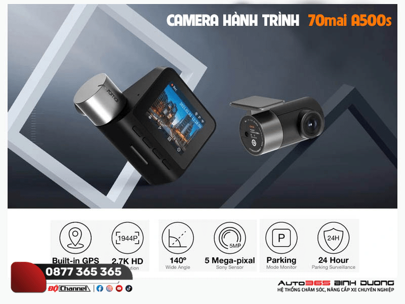 Camera hành trình 70mai A500s thiết kế thông minh hiện đại