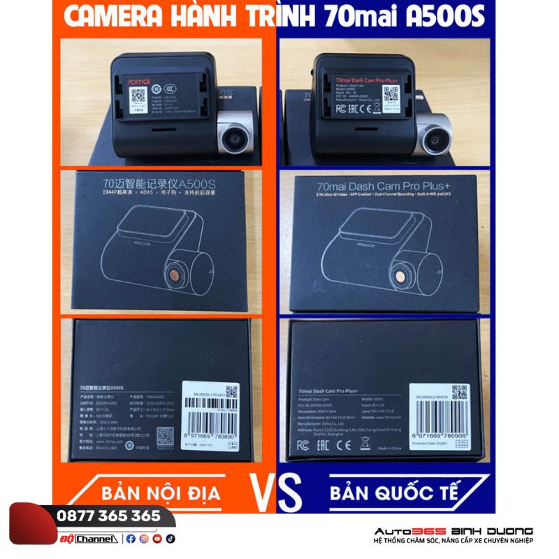 Camera 70mai A500S bản quốc tế khác gì so với bản nội địa
