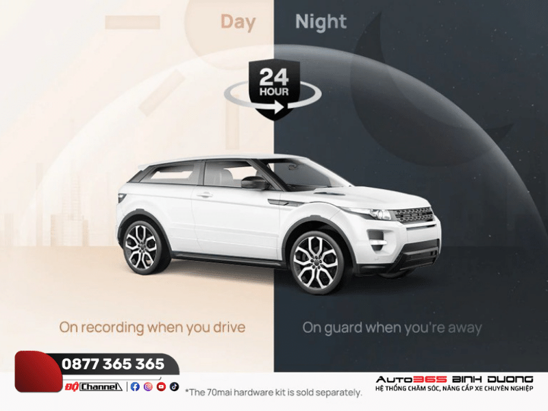 Camera Hành Trình 70Mai Lite D08 - Auto365 Bình Dương Hệ thống bảo vệ 24/24 tránh những tác nhân bên ngoài.