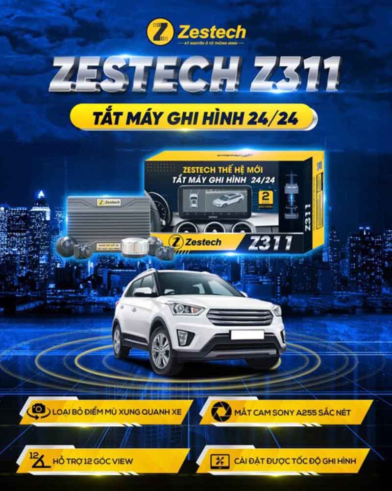 Camera 360 Zestech Z311 - Auto365 Bình Dương Tự động ghi hình khi tắt máy