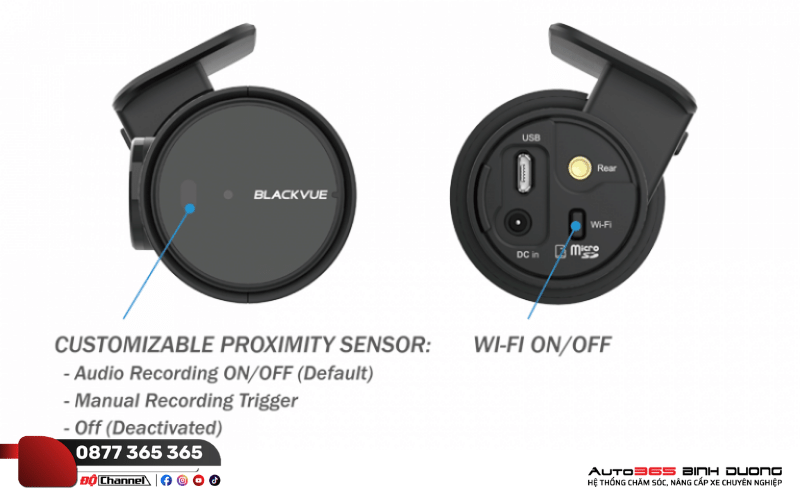 Blackvue Dr750X - 2Ch Truck - Auto365 Bình Dương Cảm biến tiệm cận cùng nhiều nút chức năng khác