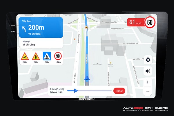 Màn Hình Gotech Gt 2K Pro 360 | Màn Hình Dvd Android Ô Tô - Auto365 Bình Dương Màn hình Gotech GT 2K Pro 360 tích hợp bản đồ dẫn đường bản quyền trọn đời
