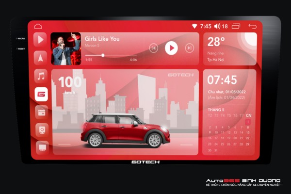 Màn Hình Gotech Gt 2K Pro 360 | Màn Hình Dvd Android Ô Tô - Auto365 Bình Dương Giao diện độc quyền trên Màn hình Gotech GT 2K Pro 360
