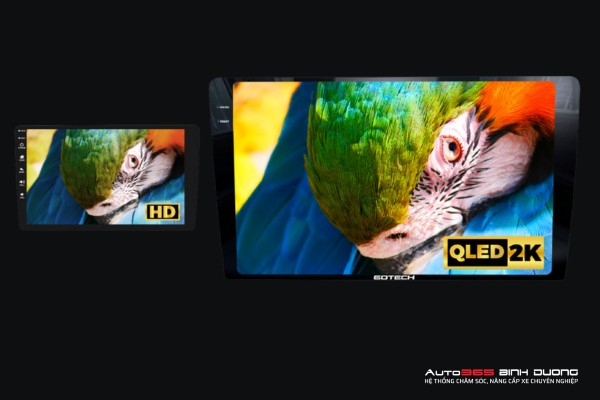 Màn Hình Gotech Gt 2K Pro 360 | Màn Hình Dvd Android Ô Tô - Auto365 Bình Dương Sở hữu màn hình QLED 2K độ phân giải gấp 4 lần HD