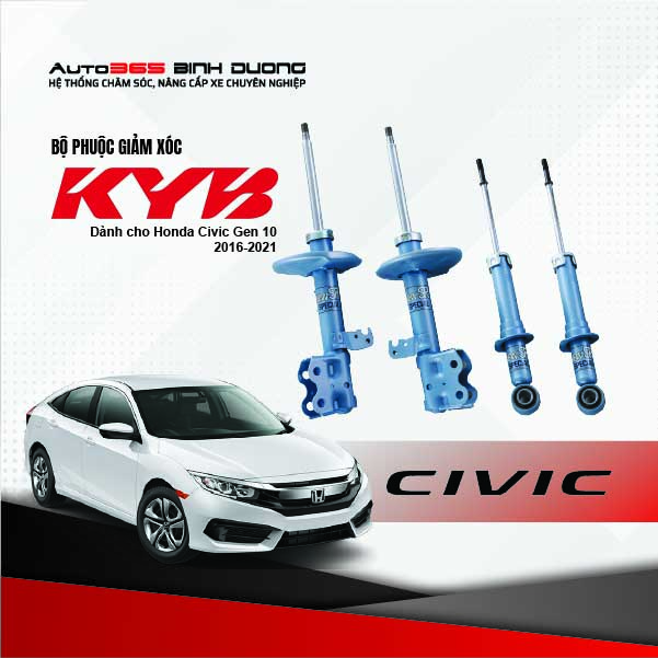 Phuộc KYB Honda Civic Gen 10 2016 - 2021 | Giảm Xóc KYB