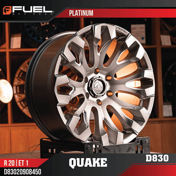Mâm Fuel Quake D830 20 inch