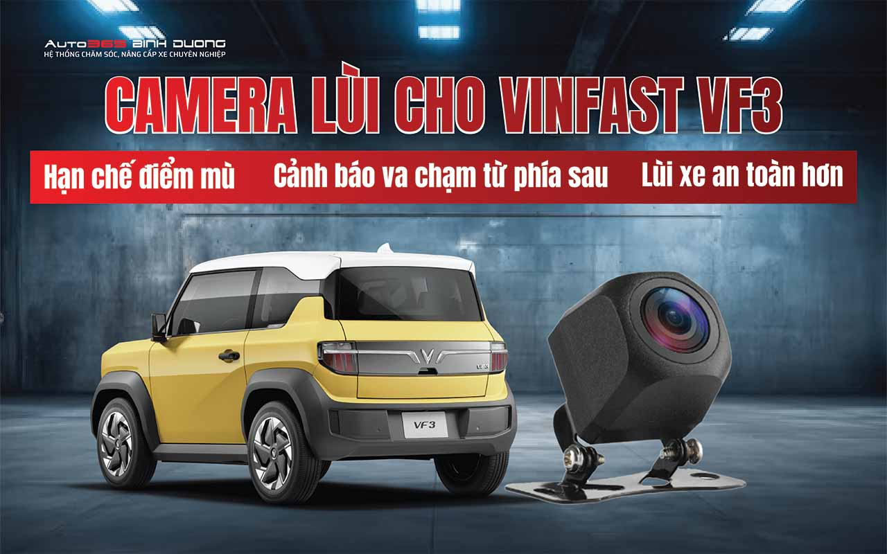 10+ Ý Tưởng Độ Xe Điện Vinfast Vf 3 Siêu Ngầu 2024 - Auto365 Bình Dương Lắp camera lùi cho VF 3 để tăng tầm nhìn, quan sát được những góc khuất phía sau