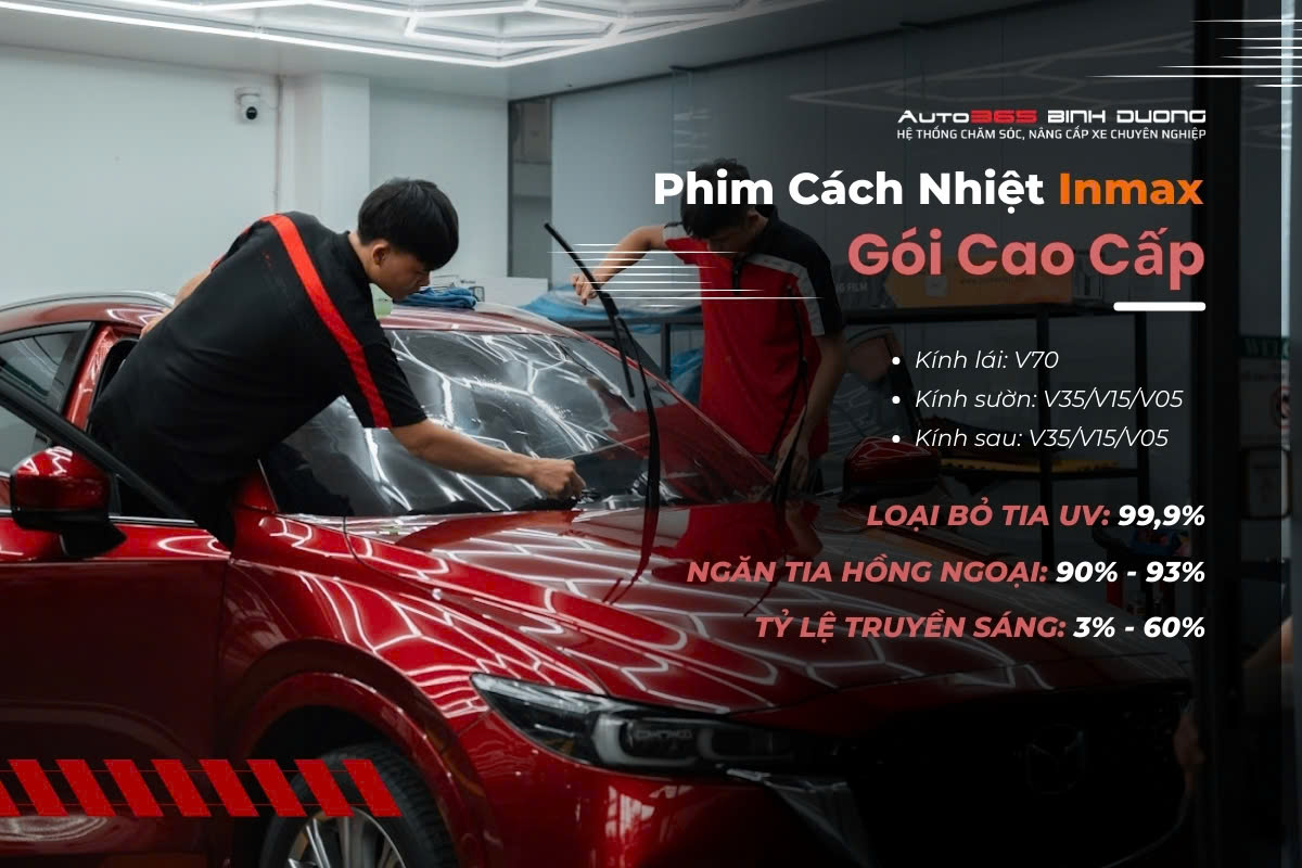 Thi Công Dán Phim Cách Nhiệt Inmax Cho Vf3 Ở Bình Dương - Auto365 Bình Dương Thông số kỹ thuật gói phim cách nhiệt Inmax cho VF3 cao cấp