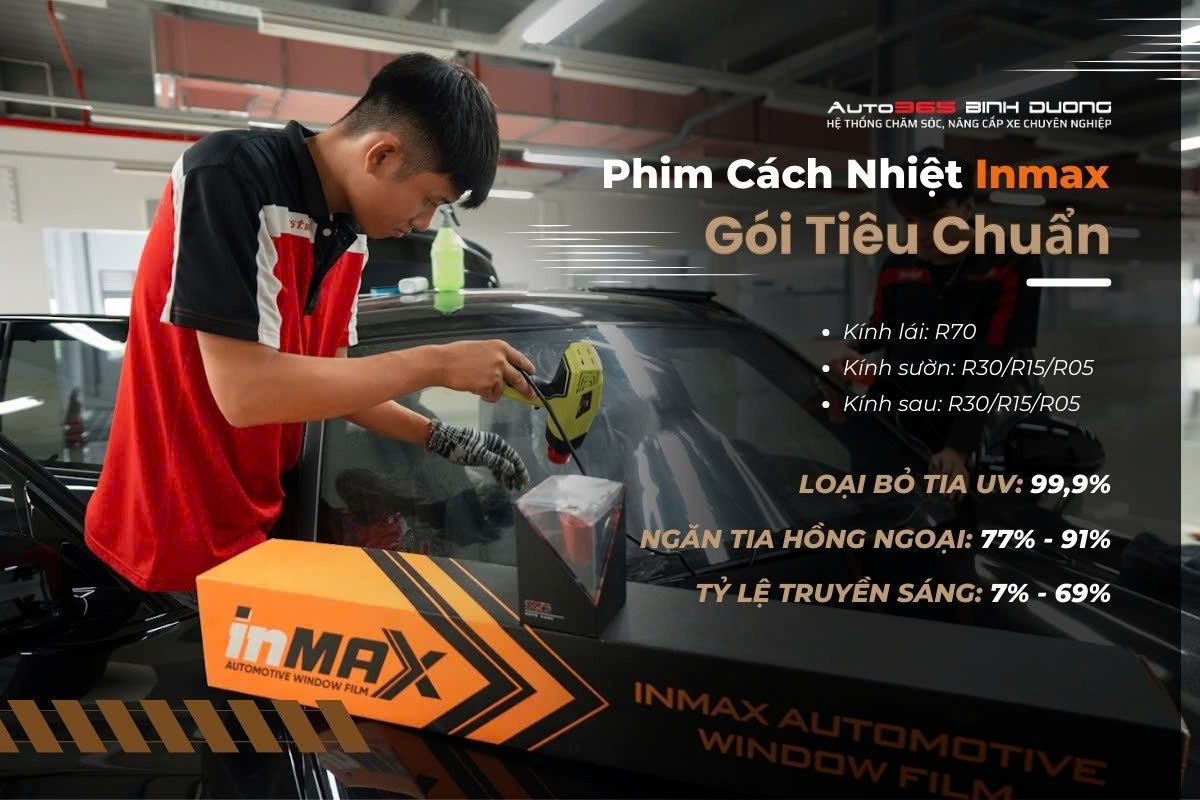 Thi Công Dán Phim Cách Nhiệt Inmax Cho Vf3 Ở Bình Dương - Auto365 Bình Dương Thông số kỹ thuật gói phim cách nhiệt Inmax cho VF3 tiêu chuẩn