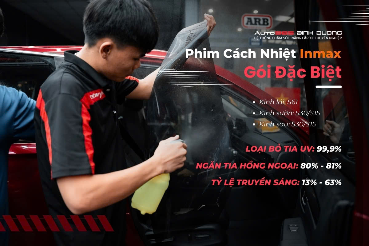 Thi Công Dán Phim Cách Nhiệt Inmax Cho Vf3 Ở Bình Dương - Auto365 Bình Dương Thông số kỹ thuật gói phim cách nhiệt Inmax cho VF3 đặc biệt