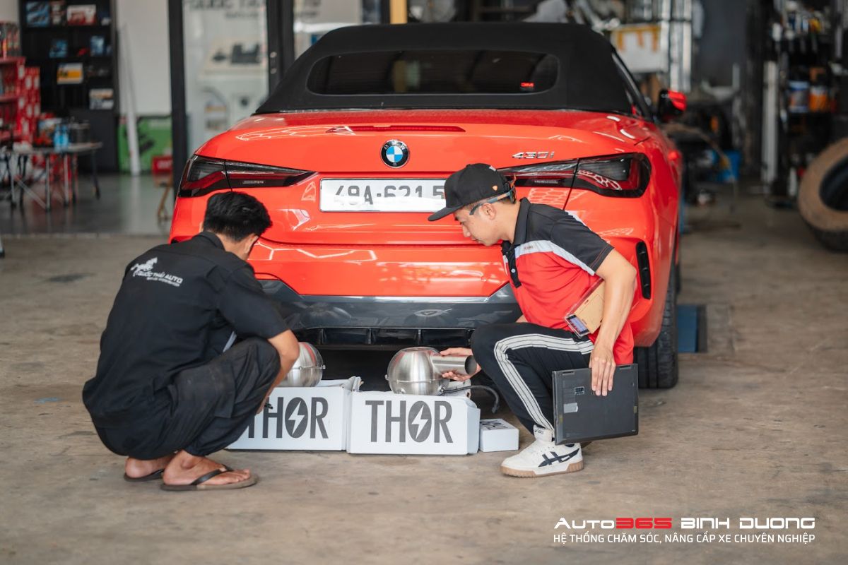 Hỗ Trợ Đại Lý Lắp Đặt Pô Điện Thor Tại Bảo Lộc - Lâm Đồng - Auto365 Bình Dương Khách hàng xế sang BMW lựa chọn lắp pô điện Thor tại Quốc Thái Auto Lâm Đồng
