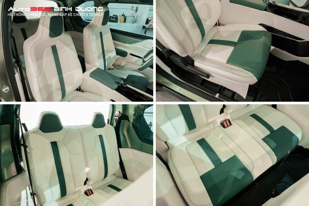Bọc da ghế VF3 giúp nâng cao tuổi thọ ghế và mang lại sự êm ái, thoải mái cho các thành viên trên xe