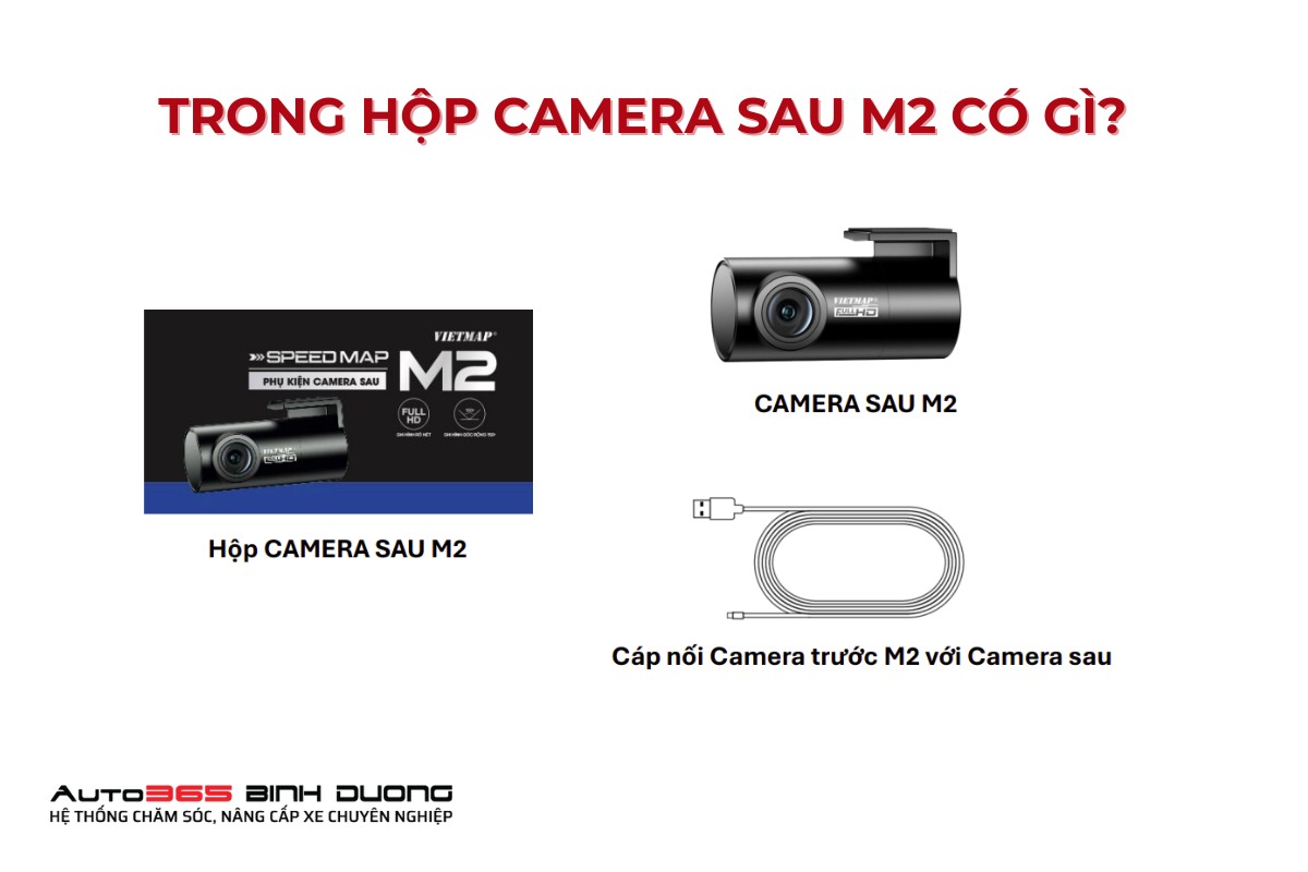 Vietmap Ra Mắt Speedmap M2 - Theo Dõi Hành Trình “Mọi Lúc Mọi Nơi” - Auto365 Bình Dương Những phụ kiện trong hộp camera sau Vietmap SpeedMap M2