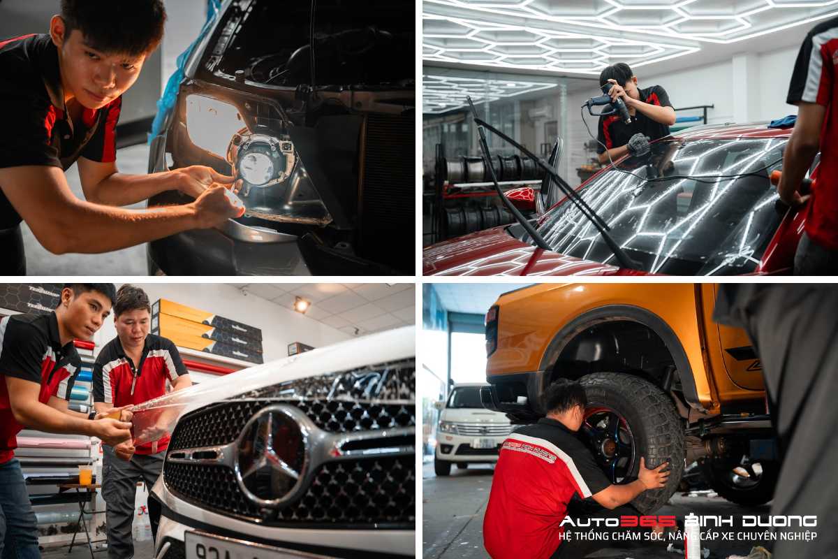 Thi Công Auto365 Bình Dương Chi Nhánh Bàu Bàng Dịp Cuối Năm - Auto365 Bình Dương Auto365 Bình Dương chi nhánh Bàu Bàng có tất cả các dịch vụ chăm sóc - bảo dưỡng - nâng cấp ô tô