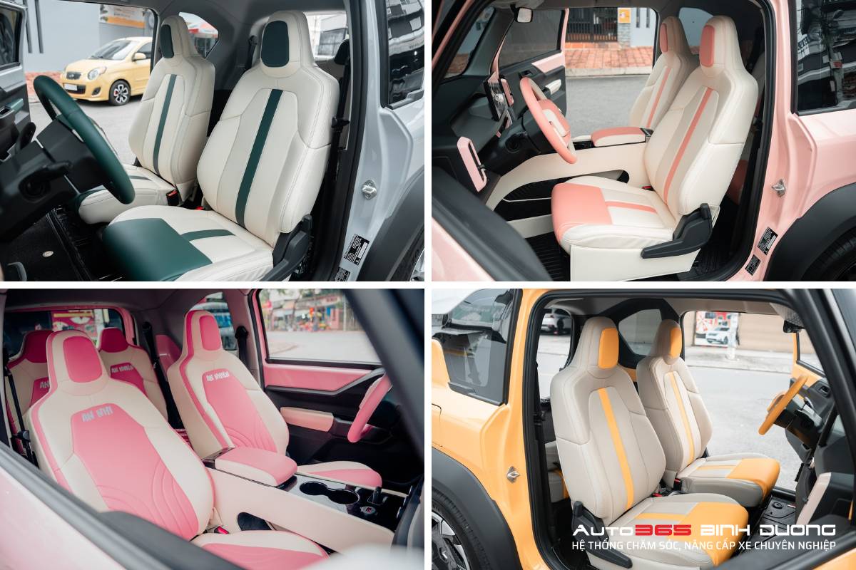 Bảng Giá Dán Phim Cách Nhiệt Vinfast Vf3 Mới Nhất - Auto365 Bình Dương Những mẫu bọc ghế da VF3 siêu hot tại Auto365 Bình Dương