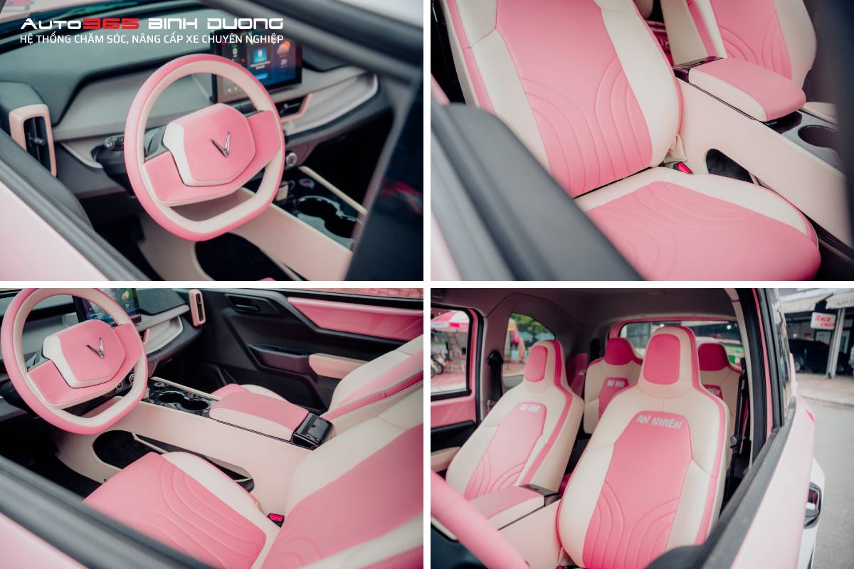 Kết hợp bọc vô lăng để hài hòa màu sắc, gia tăng độ bền và giúp êm ái, chắc tay hơn khi lái