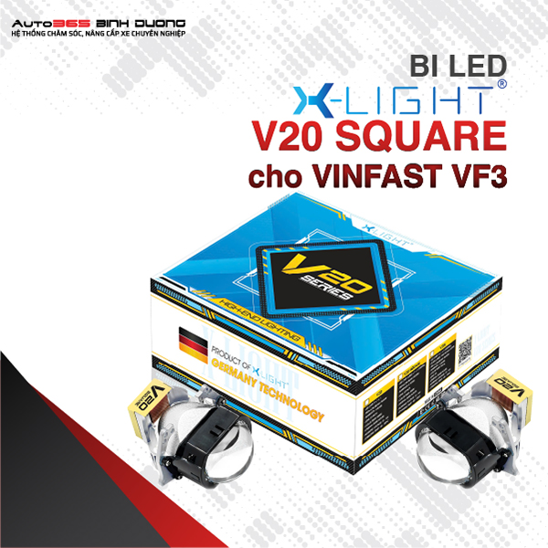 Bi LED X-Light V20 Square VF3 | Độ Đèn Tăng Sáng Vinfast VF3