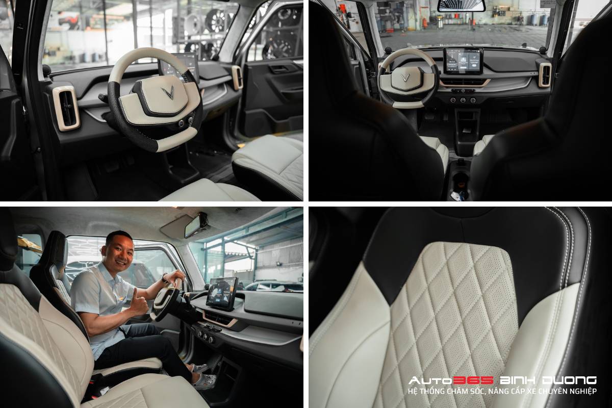 Tổng Hợp 99+ Mẫu Thiết Kế Bọc Da Nội Thất Vf3 Đẹp Hot 2025 - Auto365 Bình Dương Mẫu nội thất da VF3 sang trọng, đẳng cấp tại Bình Dương với chất liệu da cao cấp, êm ái