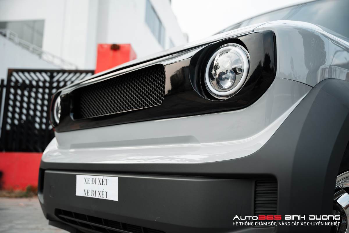 Combo Lên Mâm Độ Đèn Vf3 Cho Anh Khách Ở Bình Dương - Auto365 Bình Dương Độ đèn bi LED Square V1 cho VF3