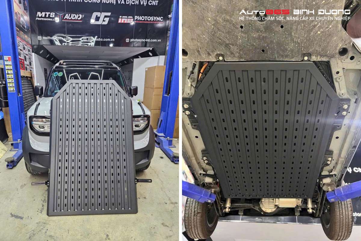Thi Công Lắp Tấm Ốp Bảo Vệ Pin Vf3 Tại Auto365 Bình Dương - Cn Bàu Bàng - Auto365 Bình Dương Lắp tấm ốp bảo vệ pin VF3 giá bao nhiêu phụ thuộc vào nhiều yếu tố