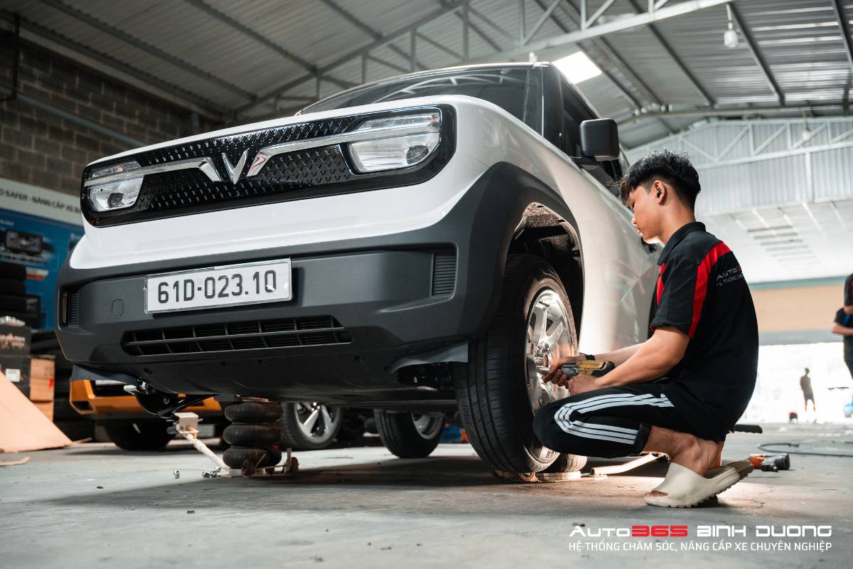 Độ Mâm Vf3 Volk Racing 6 Cây | Mâm Vinfast Vf3 Thể Thao - Auto365 Bình Dương Việc lắp đặt mâm VF3 VOLK RACING 6 cây được tiến hành theo quy trình chuyên nghiệp