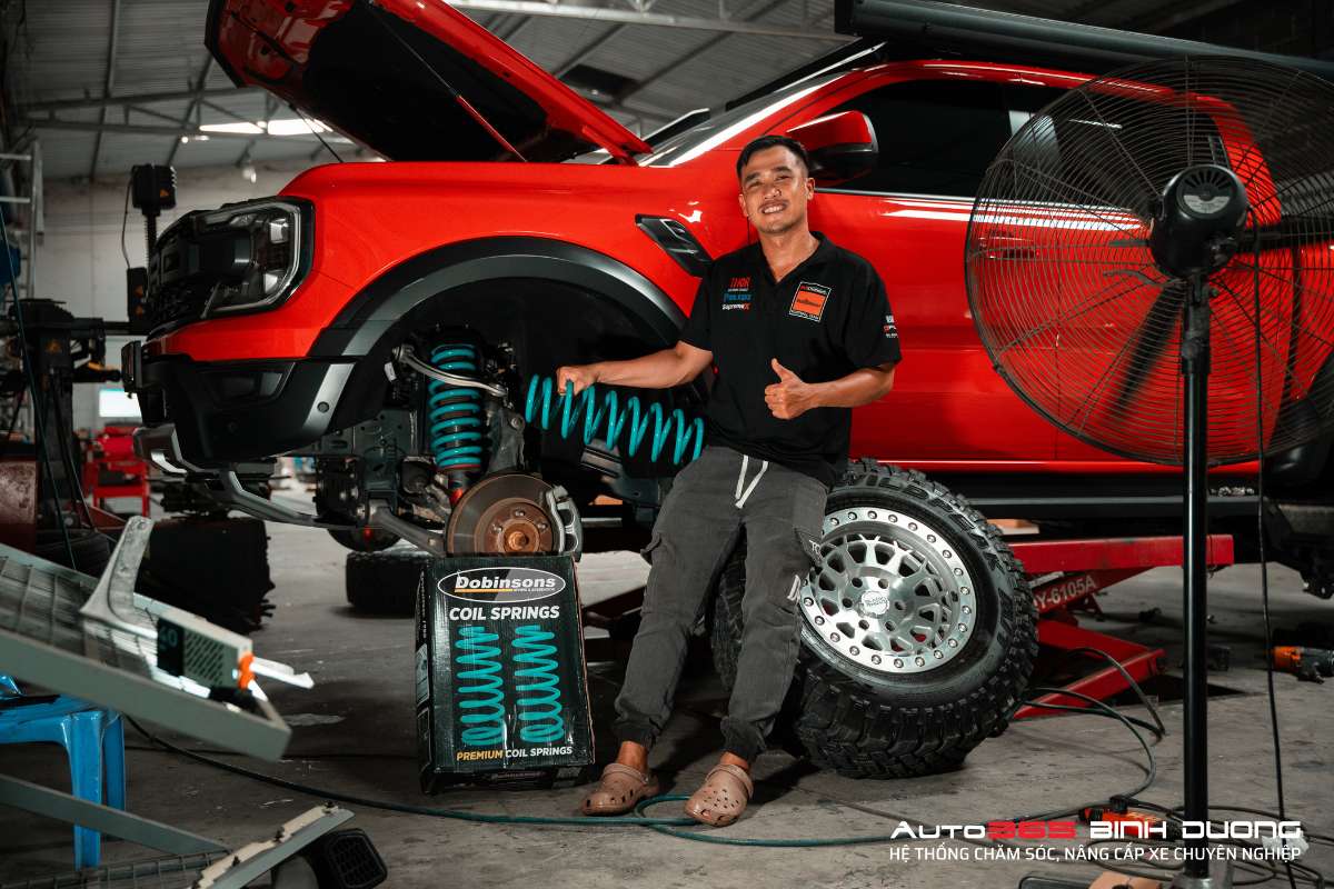 Độ Phuộc Dobinsons Cho Raptor Đạt Tiêu Chuẩn Chất Lượng Quốc Tế - Auto365 Bình Dương Nâng cấp phuộc Raptor từ thương hiệu Dobinsons đạt tiêu chuẩn Quốc Tế