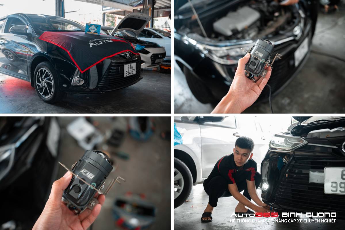 Nâng Cấp Ánh Sáng Toyota Vios Với Bi Gầm X-Light F10 2.0 - Auto365 Bình Dương Auto365 Bình Dương sở hữu đội ngũ kỹ thuật viên giàu kinh nghiệm, thi công an toàn, chuẩn xác, nhanh chóng