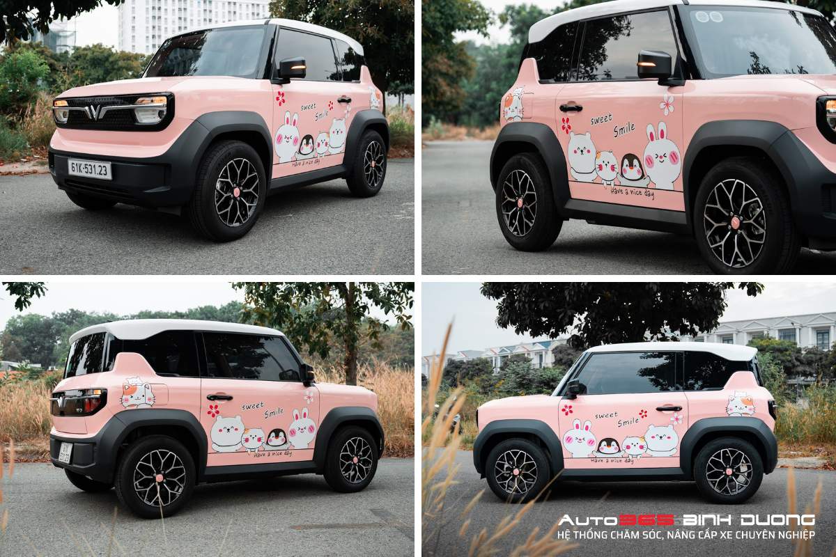 99+ Mẫu Tem Vinfast Vf3 Siêu Độc Siêu Lạ 2026, Hoàn Thiện Trong Ngày - Auto365 Bình Dương Mẫu tem VinFast VF3 hồng nhân vật hoạt hình