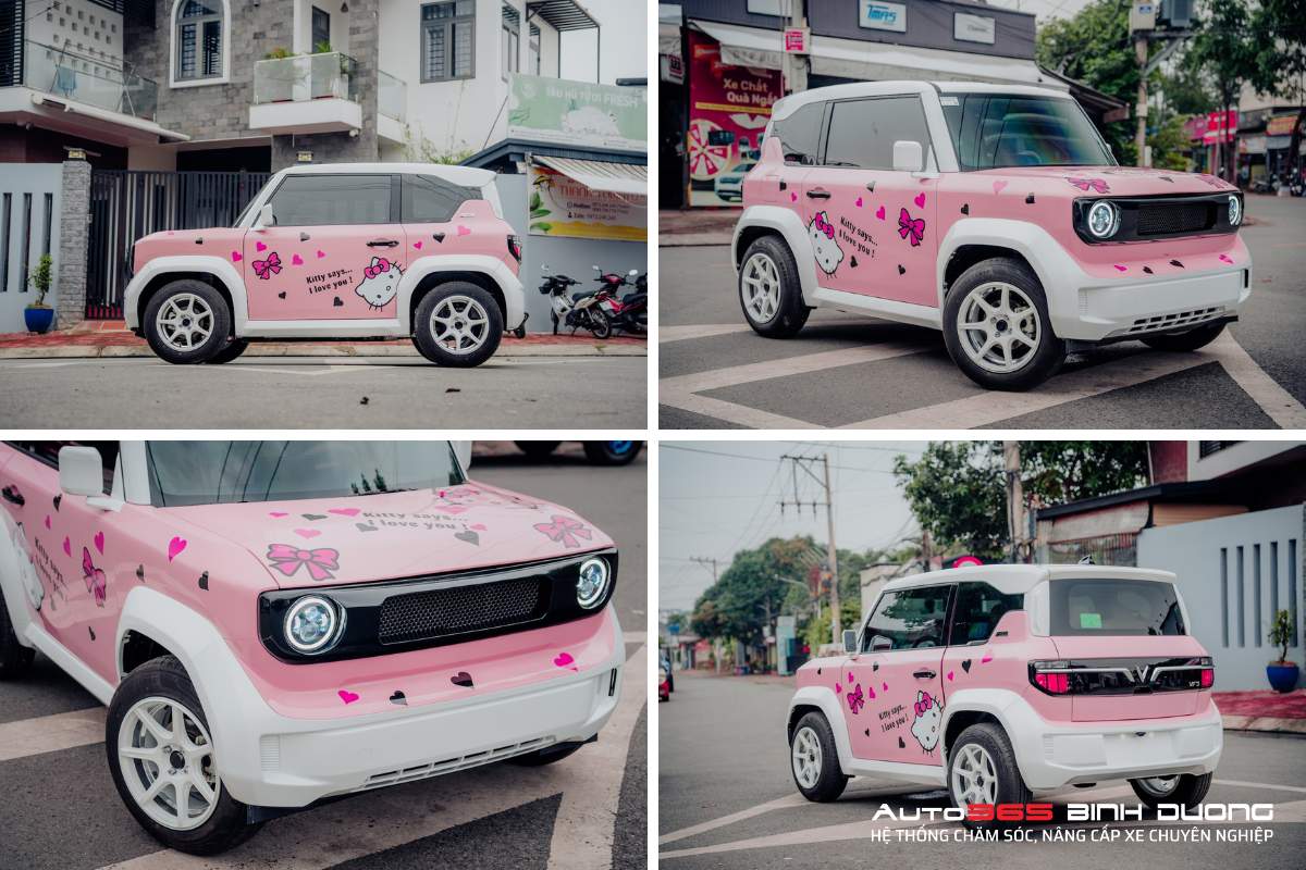 99+ Mẫu Tem Vinfast Vf3 Siêu Độc Siêu Lạ 2026, Hoàn Thiện Trong Ngày - Auto365 Bình Dương Mẫu tem VinFast VF3 Hello Kitty Hồng dễ thương, năng động