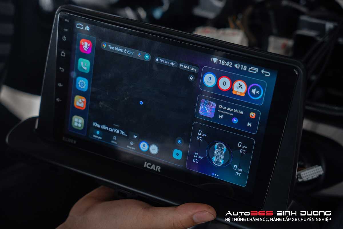 Lắp Đặt Màn Hình Android Cho Kia K3 Với Icar Elliview U5 - Auto365 Bình Dương ICAR Elliview U5 Basic kết nối và hiển thị đầy đủ thông tin ngay trên màn hình