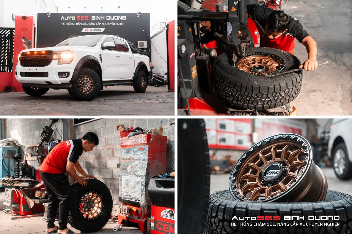 Nâng Cấp Phuộc Toyota Hilux Ở Bình Dương - Tp. Hồ Chí Minh Giá Tốt Với Set Giảm Xóc Ome Bp51 - Auto365 Bình Dương Dự án độ mâm lốp cho bán tải Toyota Hilux tại Auto365 Bình Dương