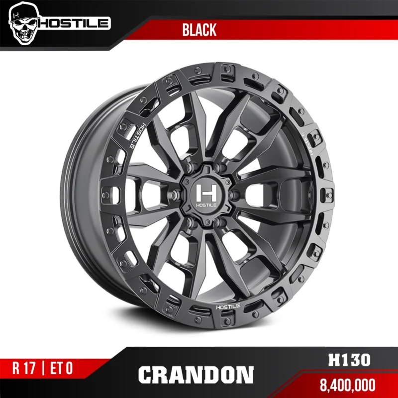 Mâm Hostile H130 Crandon Black - Auto365 Bình Dương Mâm Hostile H130 Crandon Black