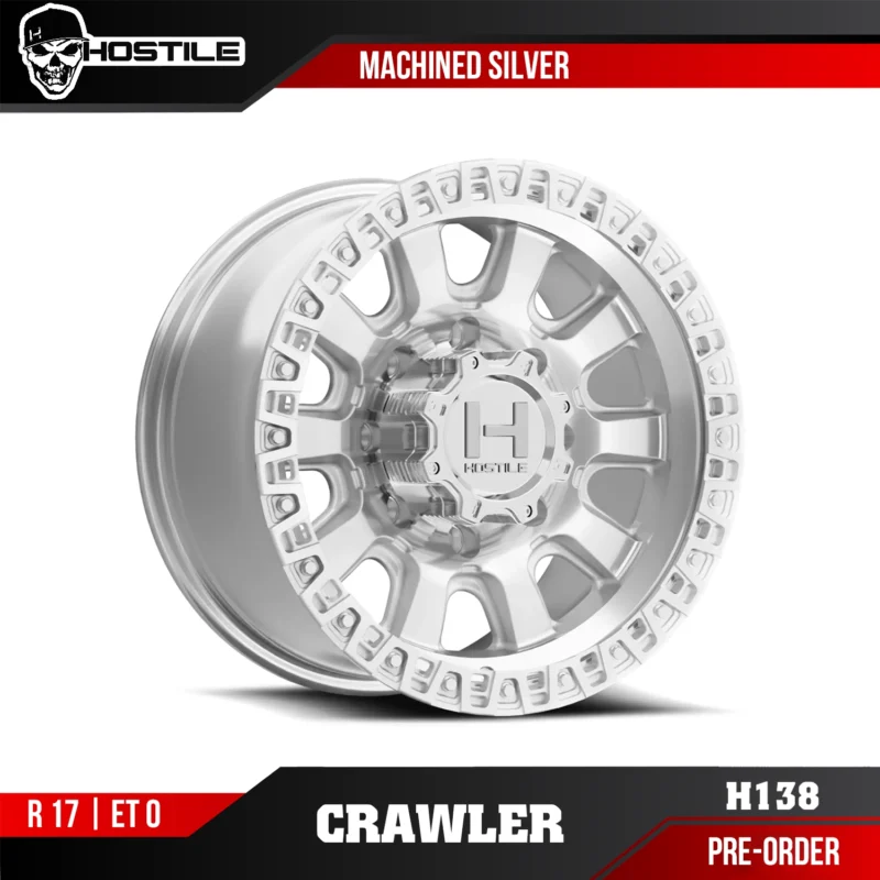 Mâm Hostile H138 Crawler Machined Silver - Auto365 Bình Dương Mâm Hostile H138