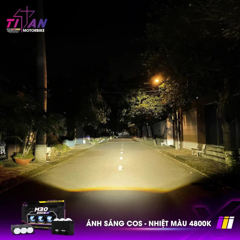 Đèn Trợ Sáng Titan Moto M30 Ultra V2 - Auto365 Bình Dương den tro sang m30 ultra v2 6
