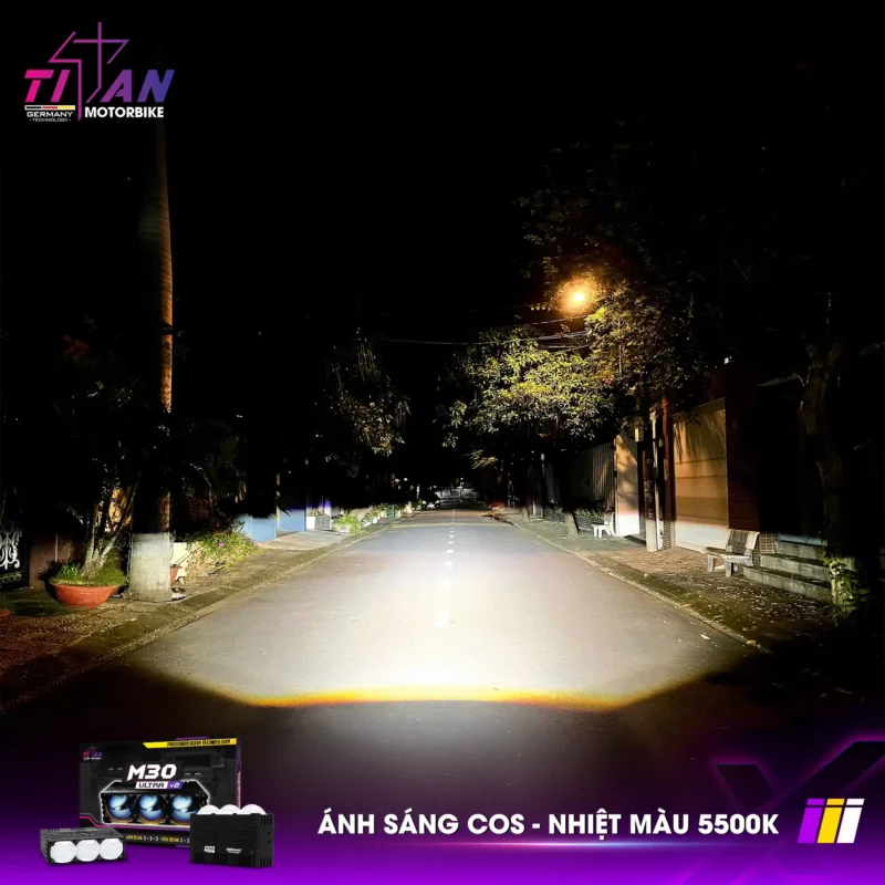 Đèn Trợ Sáng Titan Moto M30 Ultra V2 - Auto365 Bình Dương den tro sang m30 ultra v2 7