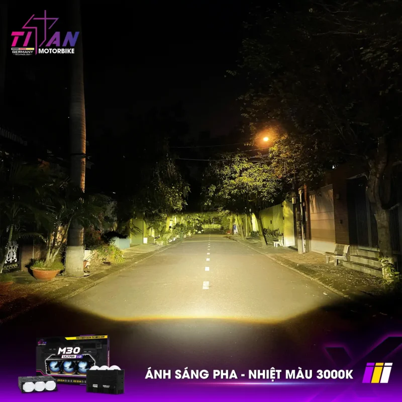 Đèn Trợ Sáng Titan Moto M30 Ultra V2 - Auto365 Bình Dương den tro sang m30 ultra v2 8