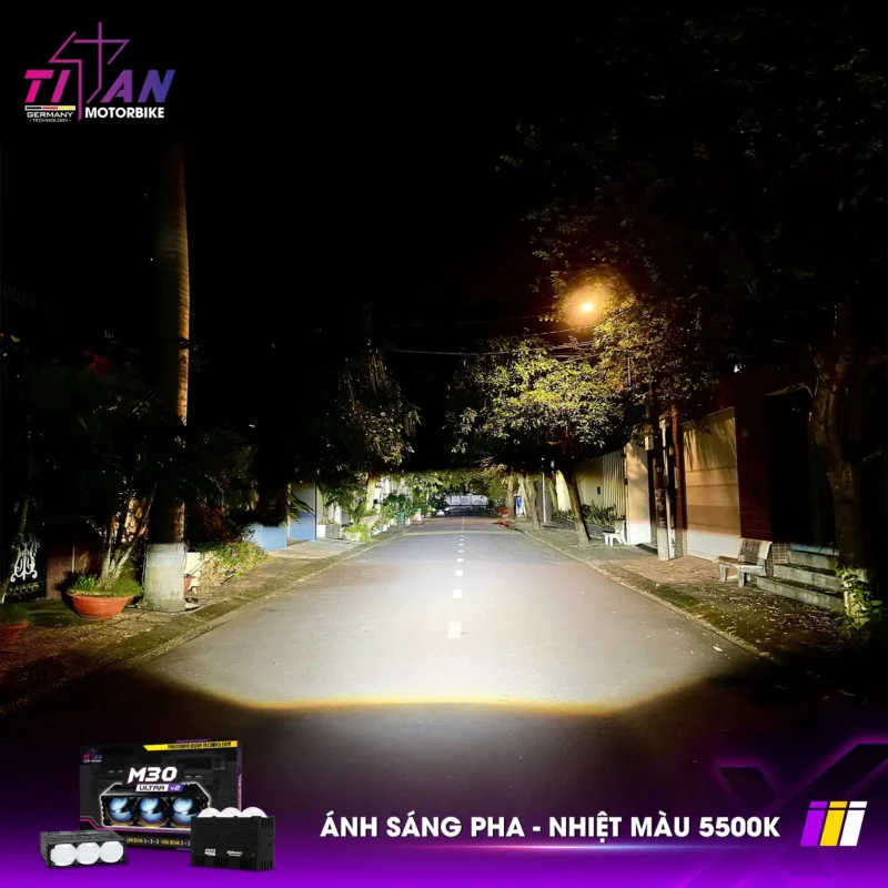Đèn Trợ Sáng Titan Moto M30 Ultra V2 - Auto365 Bình Dương den tro sang m30 ultra v2 9