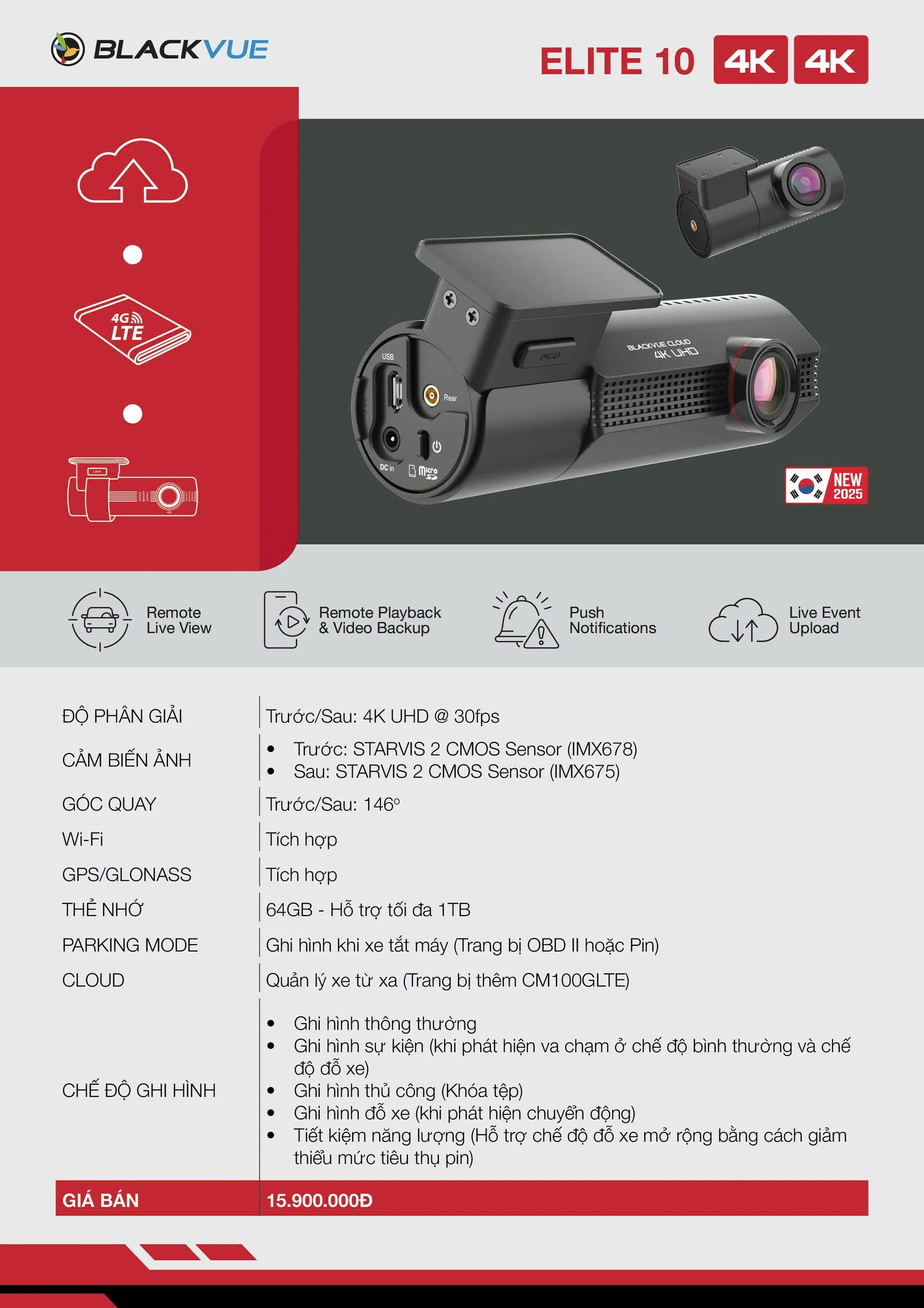 Camera Hành Trình Blackvue Elite 10 - Auto365 Bình Dương Camera Hành Trình BlackVue ELITE 10