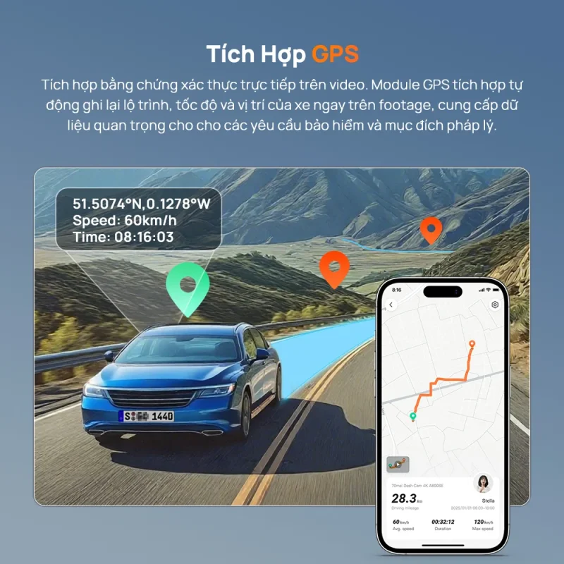 Camera Hành Trình 70Mai 4K A810 Lite - Auto365 Bình Dương Camera hanh trinh 70mai 4K A810 Lite 7