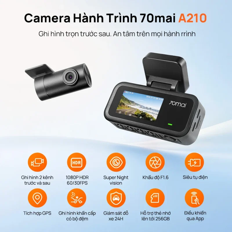 Camera Hành Trình 70Mai A210 - Auto365 Bình Dương 70mai A210