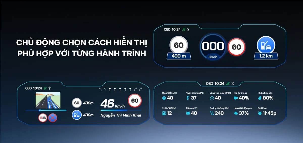 Hud Vietmap H50 Màn Hình Hiển Thị Thông Tin - Auto365 Bình Dương HUD VIETMAP H50 2