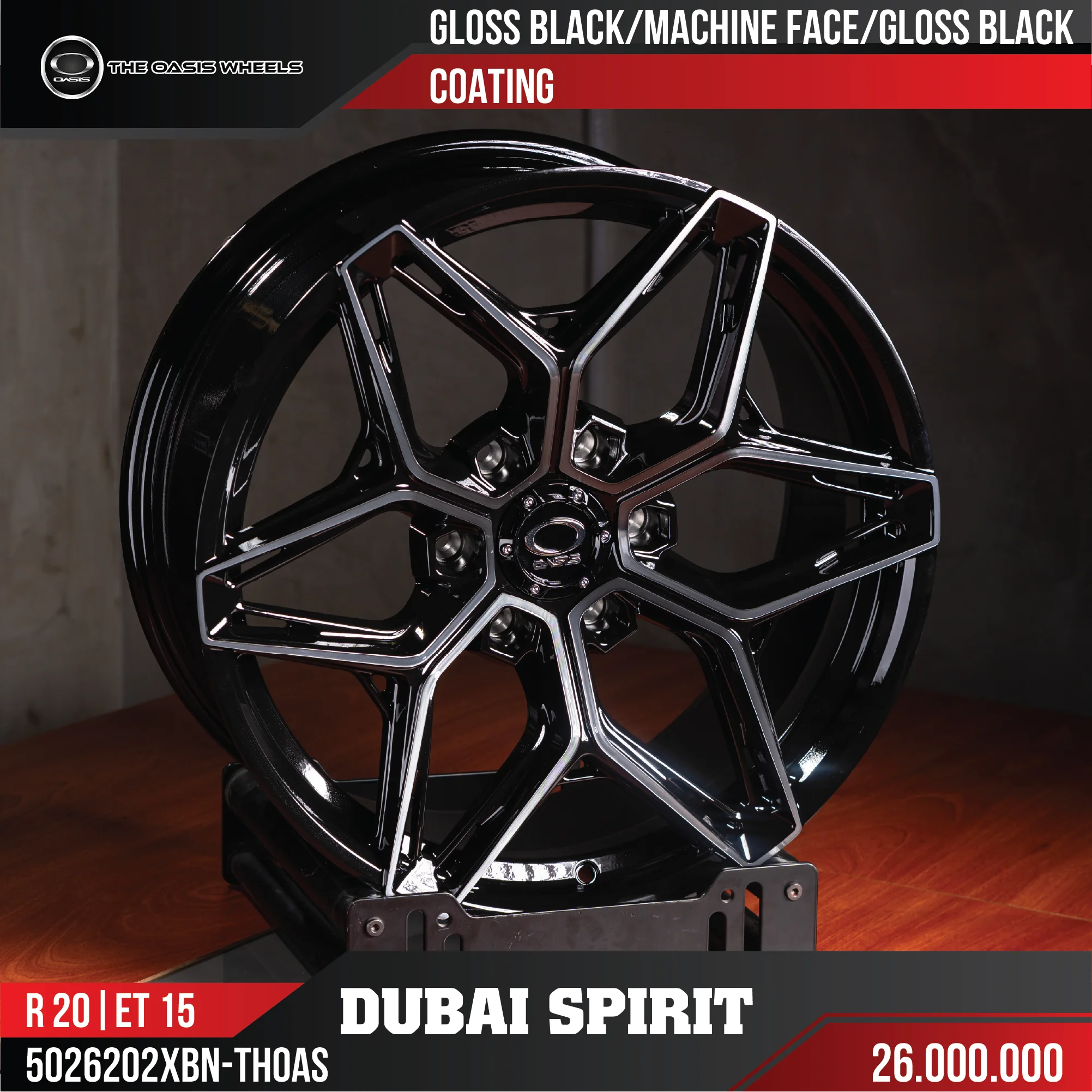 Mâm Oasis 20inch ET15 DUBAI SPIRIT 5026202XBN-THOAS