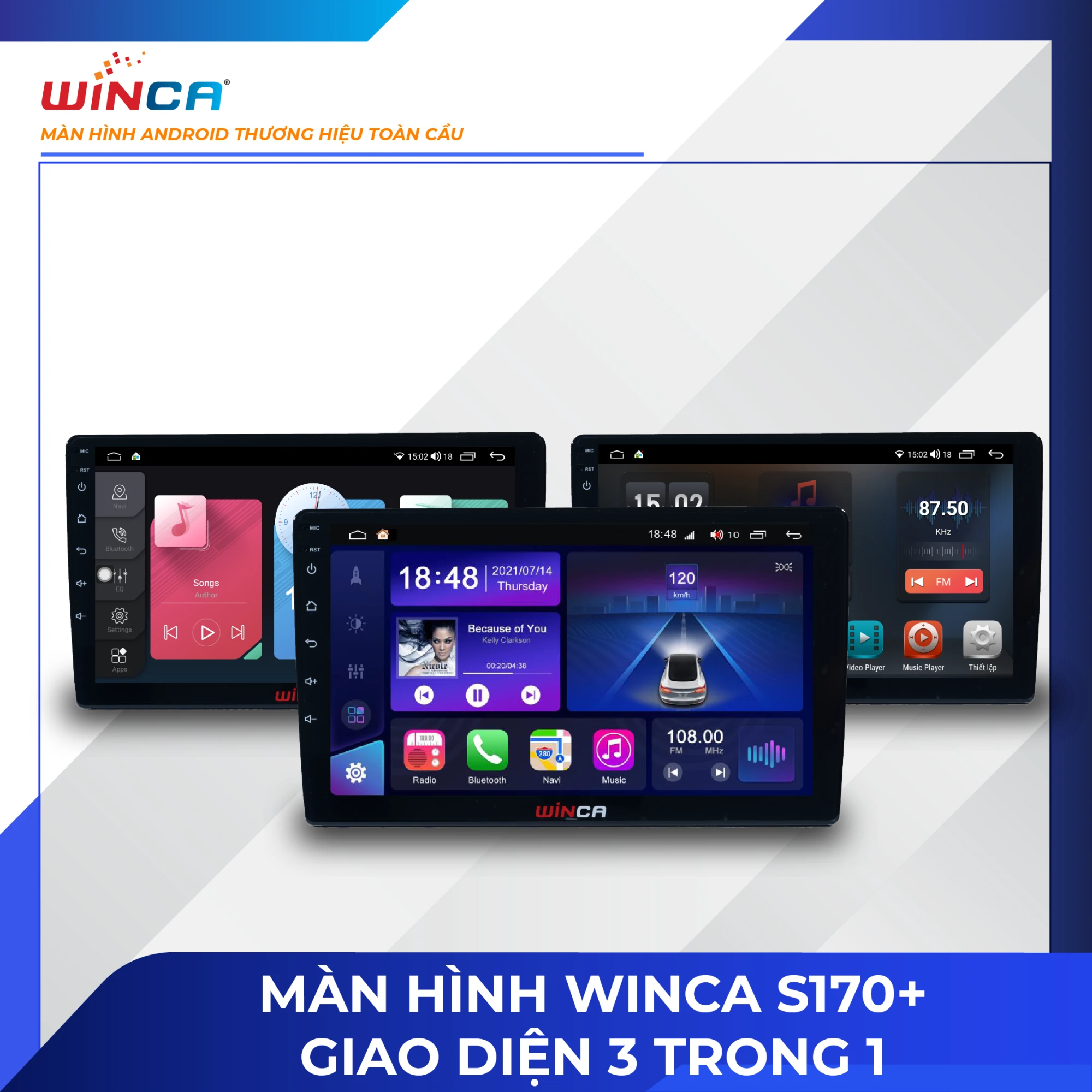 Màn Hình Android Winca S200+ Qled 2K - Auto365 Bình Dương Màn Hình Android Winca S200+ QLED 2K PRO 360